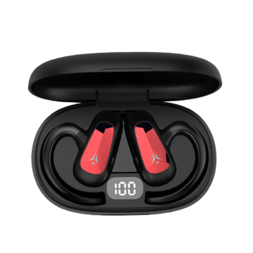 

Bone Conduction Concepts Digital Display Stereo Bluetooth Earphones, Style: Dual Ears With Charging Warehouse(Red)