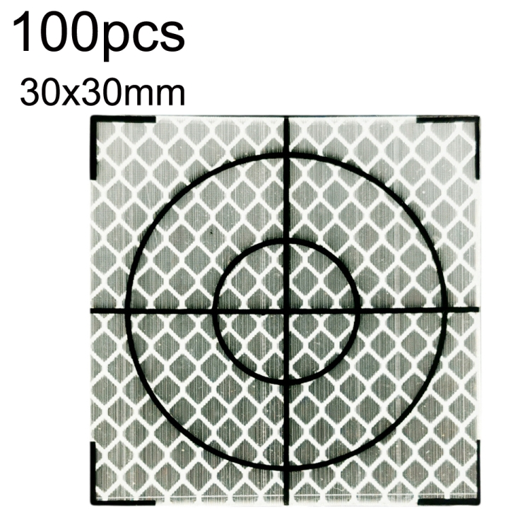 

FP001 100pcs Diamond Tunnel Mapping Reflective Sticker Monitoring Measurement Point Sticker, Size: 30x30mm