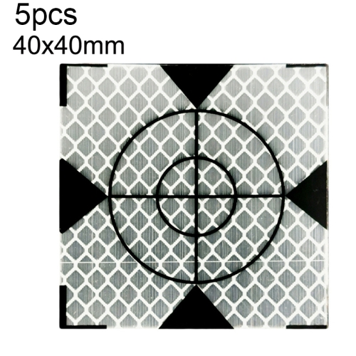 

FP001 100pcs Diamond Tunnel Mapping Reflective Sticker Monitoring Measurement Point Sticker, Size: 40x40mm With Triangle