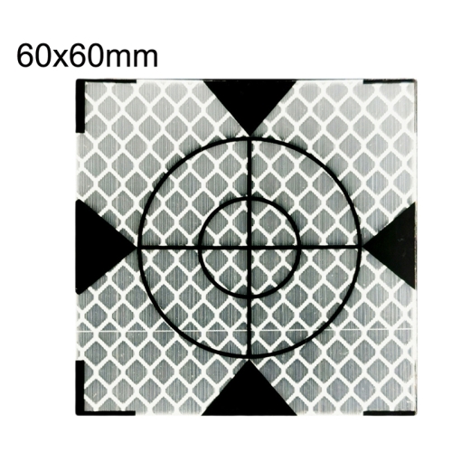 

FP001 100pcs Diamond Tunnel Mapping Reflective Sticker Monitoring Measurement Point Sticker, Size: 60x60mm With Triangle