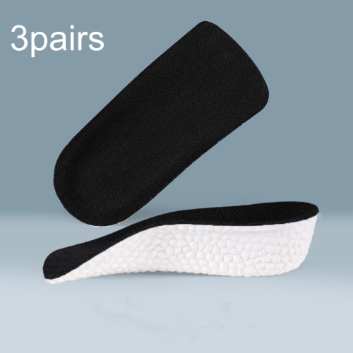 

3pairs Boost Half Height Increase Shoe Insoles For Men Women,Spec: 3.5cm Black(Free Size)