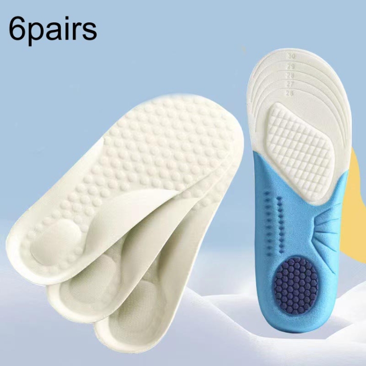 

6pairs Children Foam Insoles Soft Breathable Cuttable Sports Insoles Upgrade(30-31)