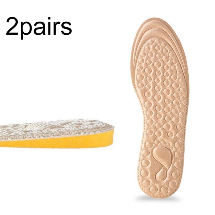 

2pairs 1.5cm Inner Height Increased Foam Massage Insoles Sports Insoles(41-42)