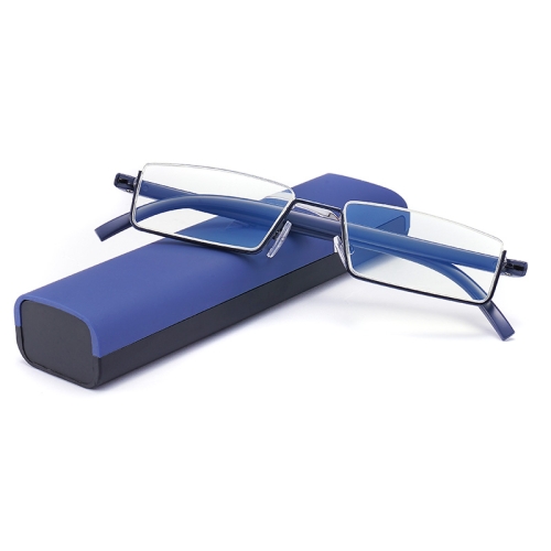 

TR90 Seniors Clear Glasses With Portable Case Lightweight Presbyopic Glasses, Degree: +1.00(Blue)