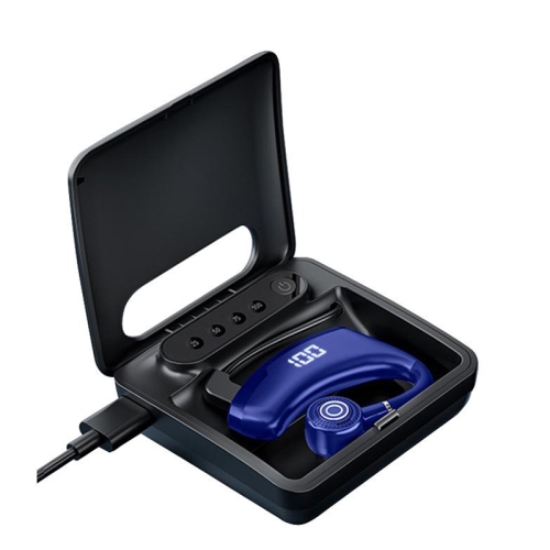 

V19S Wireless Bluetooth Headset Digital Display With Charging Bin Mobile Power Function(Blue)