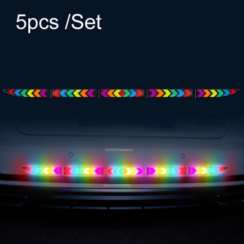 

2sets Car Door Anti-Collision Scrape And Rearview Mirror Colorful Safety Warning Reflective Sticker, Style: Nano Model Tail Box