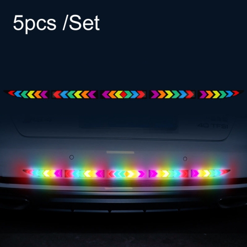 

2sets Car Door Anti-Collision Scrape And Rearview Mirror Colorful Safety Warning Reflective Sticker, Style: Ordinary Model Tail Box