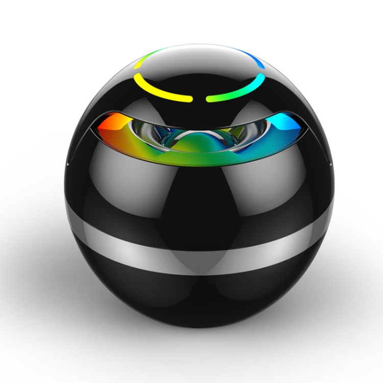 

GS009 Bluetooth 4.2 Round Ball Small Speaker With Colorful Llight Support TF Card / FM(Black)
