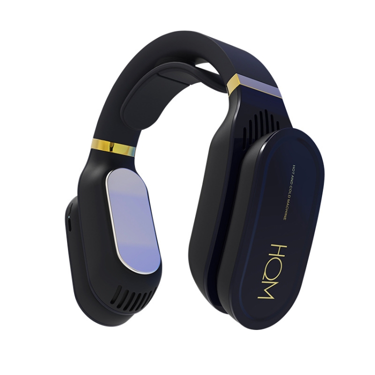 

LB02 Hanging Neck Cooler and Warmer USB Portable Leafless Leaf Hanging Neck Fan(Navy Blue)