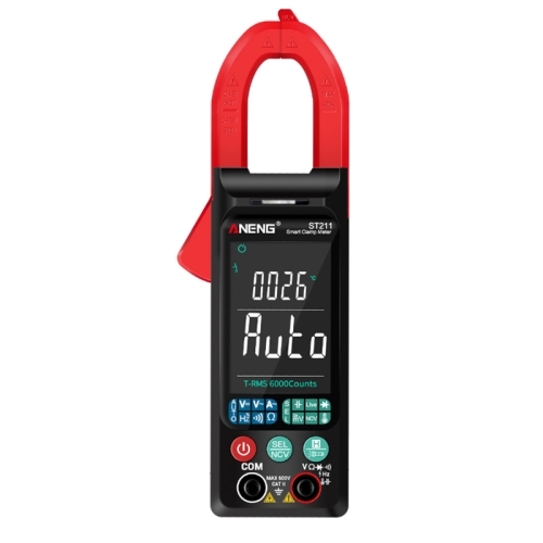 

ANENG Large Screen Multi-Function Clamp Fully Automatic Smart Multimeter, Specification: ST211 Red