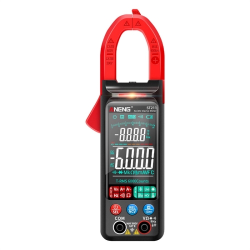 

ANENG Large Screen Multi-Function Clamp Fully Automatic Smart Multimeter, Specification: ST212 Red DC Current