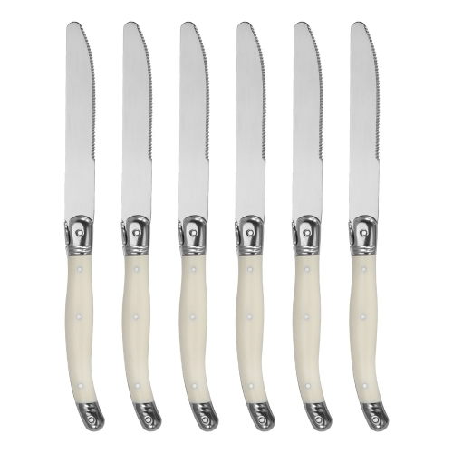 

Stainless Steel Knife Fork Spoon Set Plastic Handle Western Tableware, Specification: 6 Knives