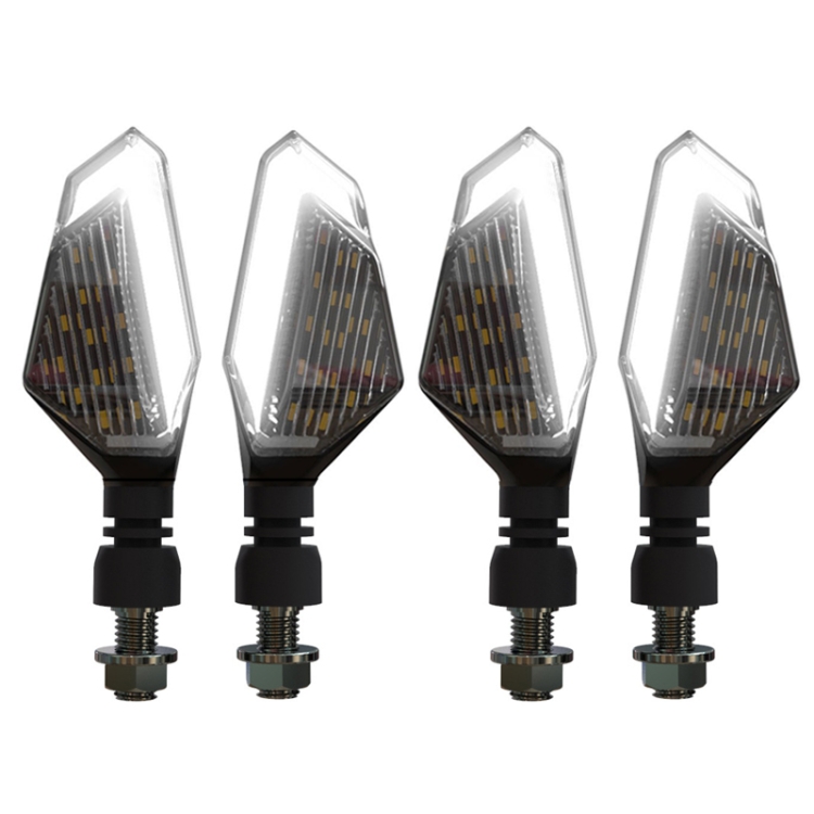 

MK-236 4pcs 22LED Motorcycle V Line Two Color Turning Light Signal Angle Light(Yellow White)