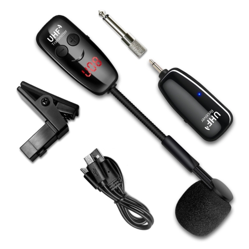 

Saxophone Outdoor Performance Wireless Microphone Pickup(Black)