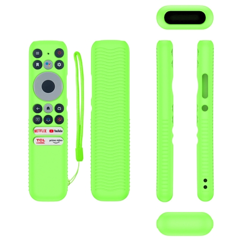 

For TCL RC902N FMR1 Y47 TV Remote Control Anti-Drop Silicone Case(Luminous Green)