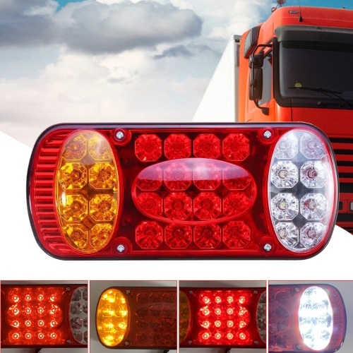 

MK-231 12V Trailer Truck Car Straw Hat Lamp Beads Taillights(Red)