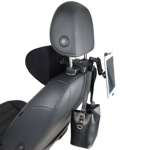 

A09 5D Car Universal Adjustment U-shaped Memory Foam Headrest, Color: With Phone Holder