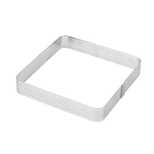 

BN1006 Stainless Steel Mousse Circle Thickened Perforated Cake Mold DIY Baking Tools, Specification: Square 3.3 inches