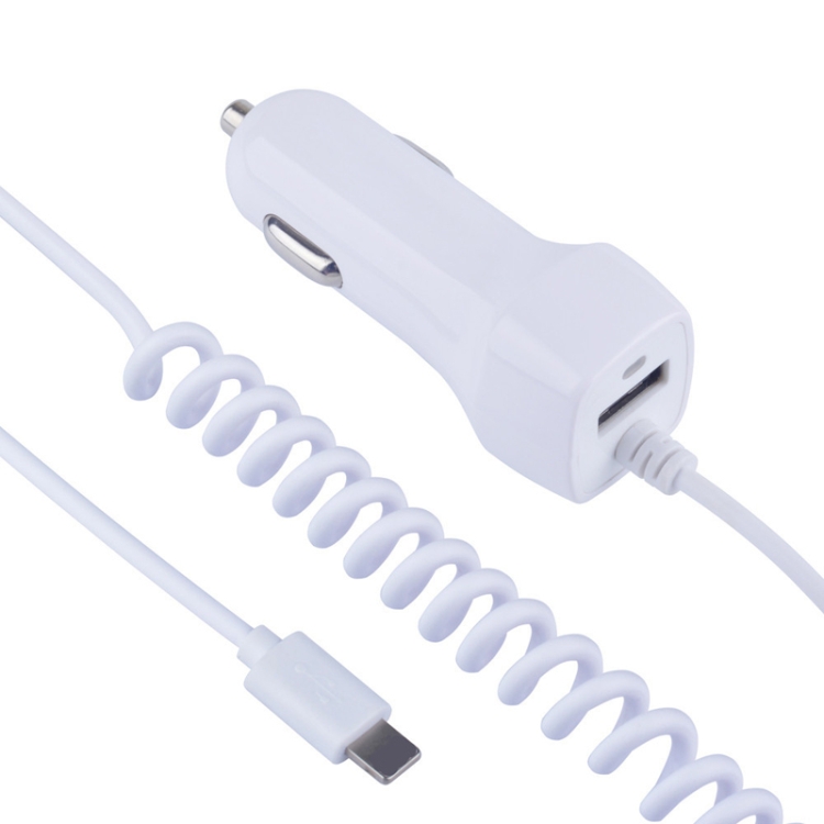 

522AL Fast Charging With Cable Car Charging, Output Interface: 8 Pin (White)