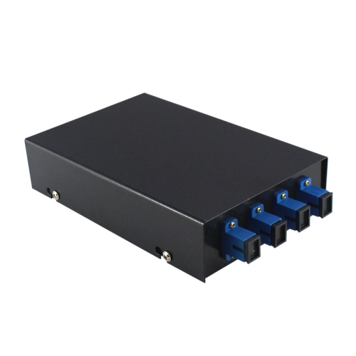 

4 Ports Desktop Optical Fiber Terminal Box Founded Wall With SC Tailed Fiber Flange