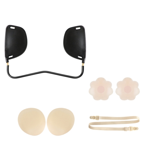

XD00001 Molding Silicone Nipple Sticker Frontless Bra Adjustable Anti-sag Push-up Bra Kit(W-type Skin-color)