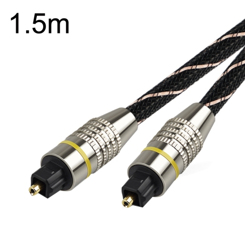 

EMK HB/A6.0 SPDIF Interface Digital High-Definition Audio Optical Fiber Cable, Length: 1.5m(Black White Net)