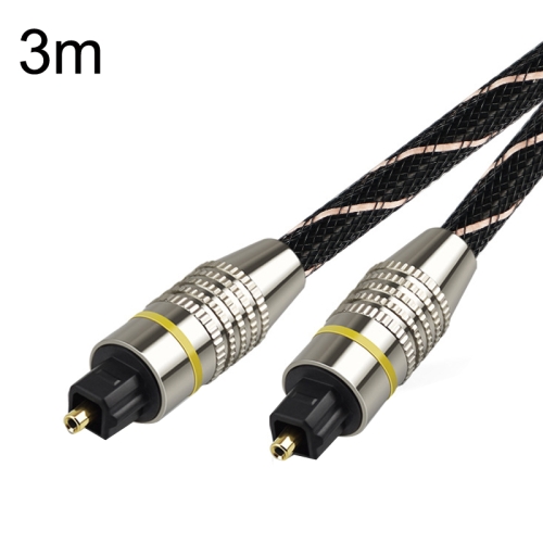 

EMK HB/A6.0 SPDIF Interface Digital High-Definition Audio Optical Fiber Cable, Length: 3m(Black White Net)