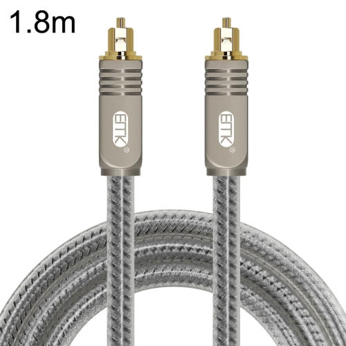 

EMK YL/B Audio Digital Optical Fiber Cable Square To Square Audio Connection Cable, Length: 1.8m(Transparent Gray)