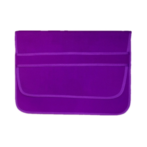 

13 Inch Neoprene Laptop Lining Bag Horizontal Section Flap Clutch Bag(Purple)