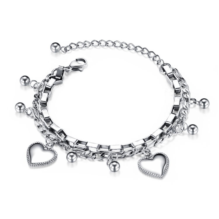 

Multi-Layer Stainless Steel Bracelet Ladies Hand Jewelry, Style: 1038 Steel Color