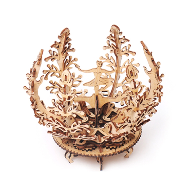 

Wooden Puzzle Toy 3D Puzzle Assembly Box DIY Gift Desktop Ornaments, Style: Female Flower