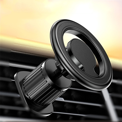 

D19 Car Magnetic Mobile Phone Holder Rotatable Metal Navigation Bracket, Spec: Air Outlet (Black)