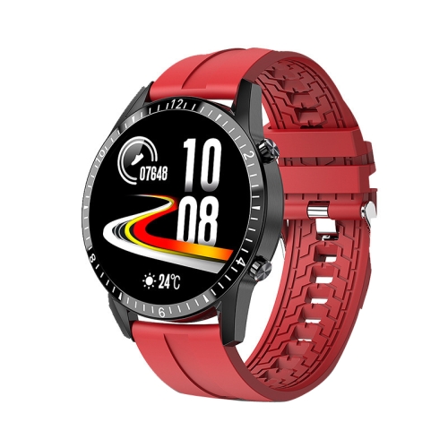 

LIGE 0175 Bluetooth Step Perseverance Detection Smart Watch, Style: Tape Belt (Red)