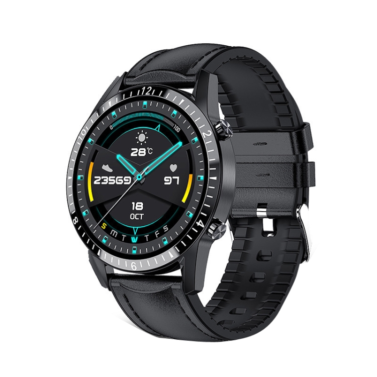 

LIGE 0175 Bluetooth Step Perseverance Detection Smart Watch, Style: Leather Belt (Black)