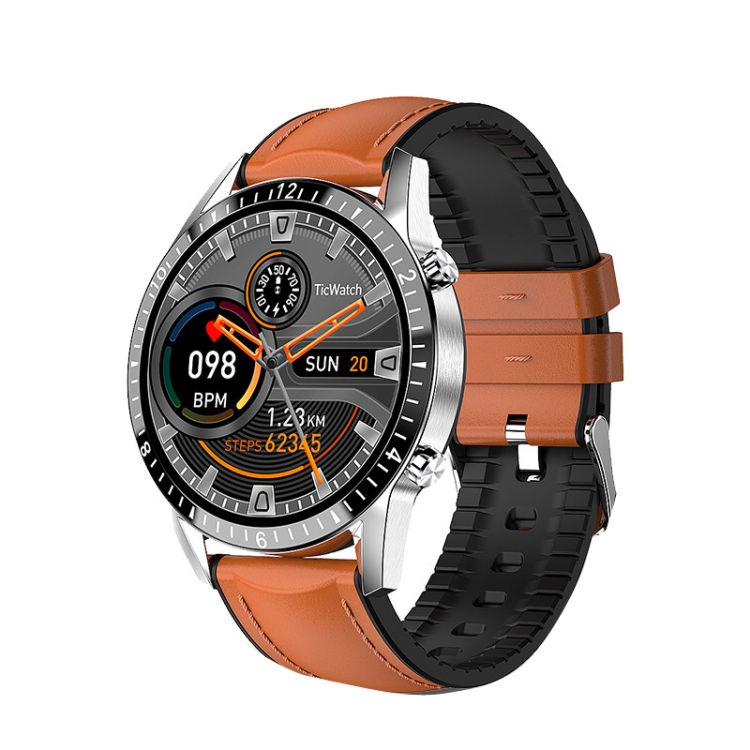 

LIGE 0175 Bluetooth Step Perseverance Detection Smart Watch, Style: Leather Belt (Brown)