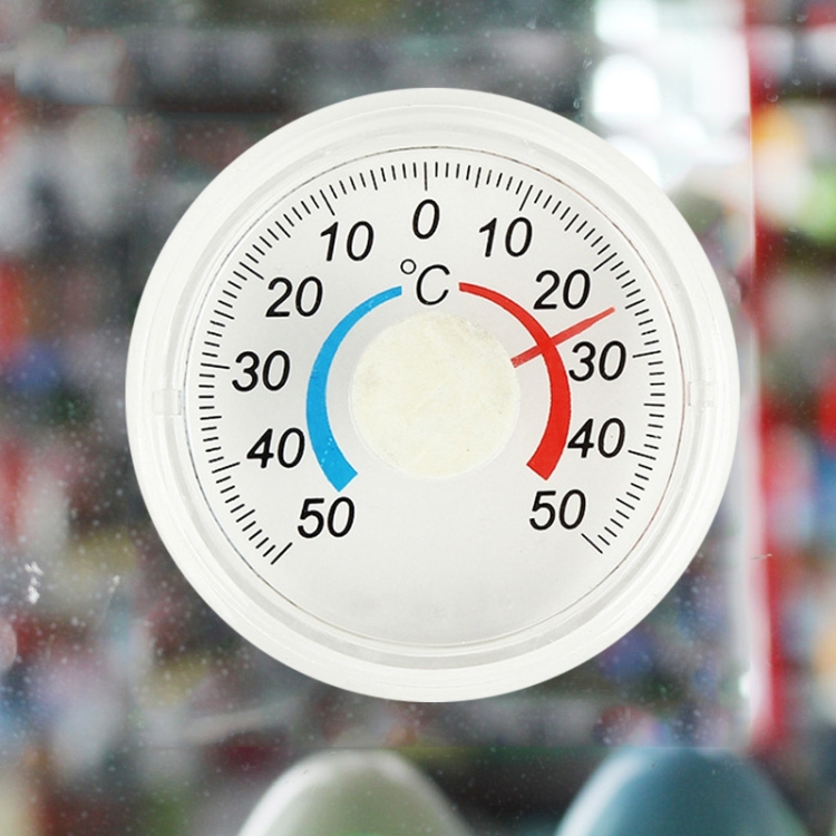 

4pcs Round Plastic Doors And Windows Simple Pointer Winter And Summer Thermometer