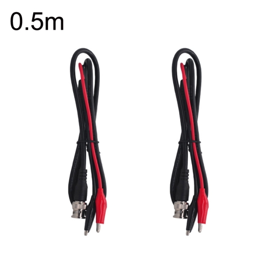 

2pcs BNC To 2 x Crocodile Clips Double Head Coaxial Cable Video Cable, Length: 0.5m