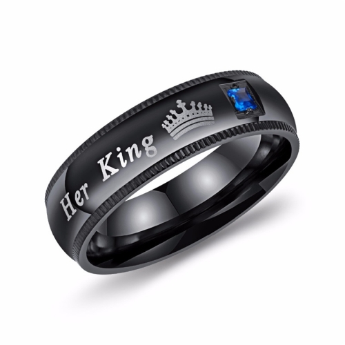 

606 Couple Ring Titanium Steel Ring, Size: Men Style 8