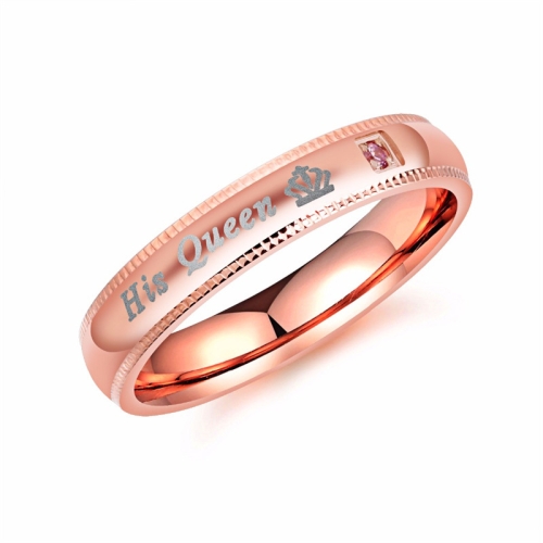 

606 Couple Ring Titanium Steel Ring, Size: Women Style 4