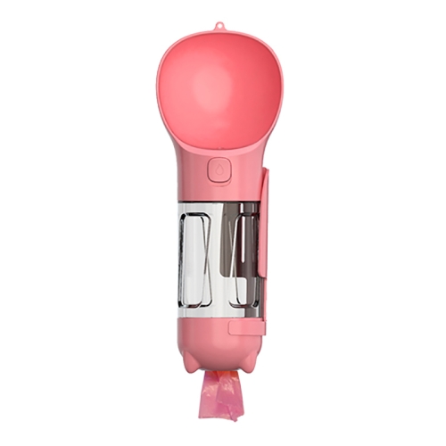 

3 in 1 Leakproof Outdoor Dog Water Fountain Portable Pet Drinking Bottle, Size: 300ml(Pink)