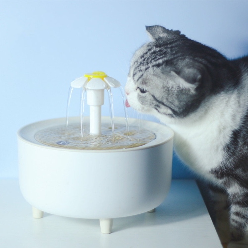 

346578 Pets Automatic Circulation Filter Cat Flowing Drinking Fundation, Spec: USB Interface(Flower)