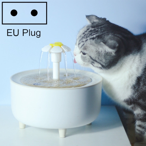 

346578 Pets Automatic Circulation Filter Cat Flowing Drinking Fundation, Spec: EU Plug(Flower)