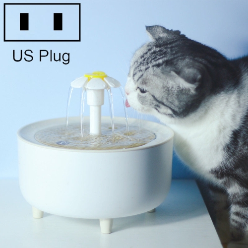 

346578 Pets Automatic Circulation Filter Cat Flowing Drinking Fundation, Spec: US Plug(Flower)