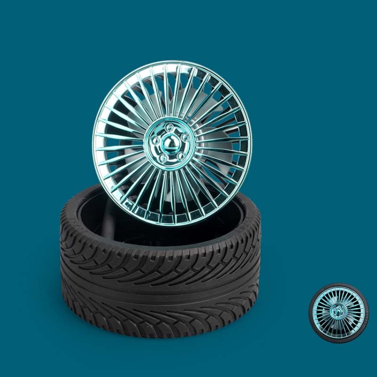

KD195 Electroplating Modification Small Fan Retro Wheel Fan(Blue)