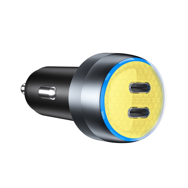

IBD355-2C PD20W+PD20W Smart Car Mobile Phone Charger(Yellow)