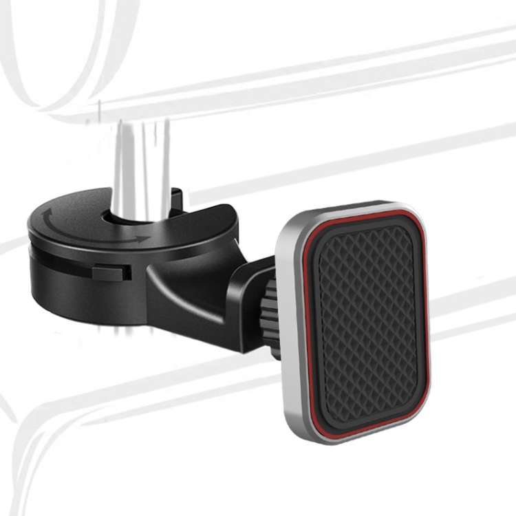 

Car Rear Pillow Hook Magnetic Mobile Phone Holder(Square Red)