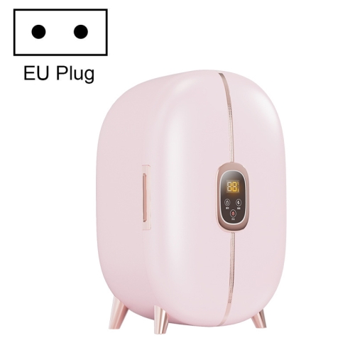 

10L Large Capacity Cosmetics Refrigerator Mask Beauty Storage Mini Refrigerator EU Plug(Pink)