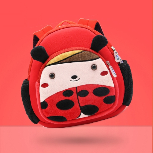 

Animal Series SBR Kids Backpack School Bag With Traction Rope To Prevent Getting Lost(Ladybug)