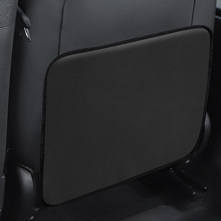 

Car Seat Back Children Anti-kick Pad Back Rear Anti-dirty Universal Leather Protection Pad Storage Bag Half Pack Version (Black)