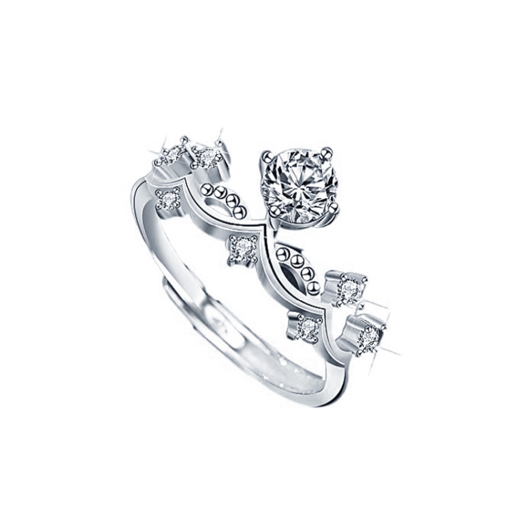 

XJA011 Couple Ring Mosan Diamond S925 Silver Ring, Style: Womens